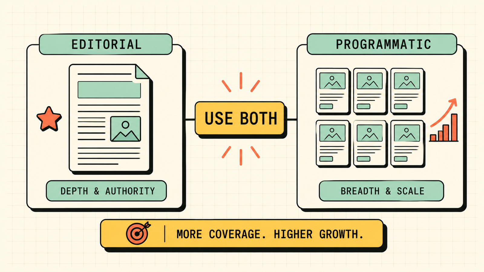 Comparison of editorial and programmatic SEO strategies
