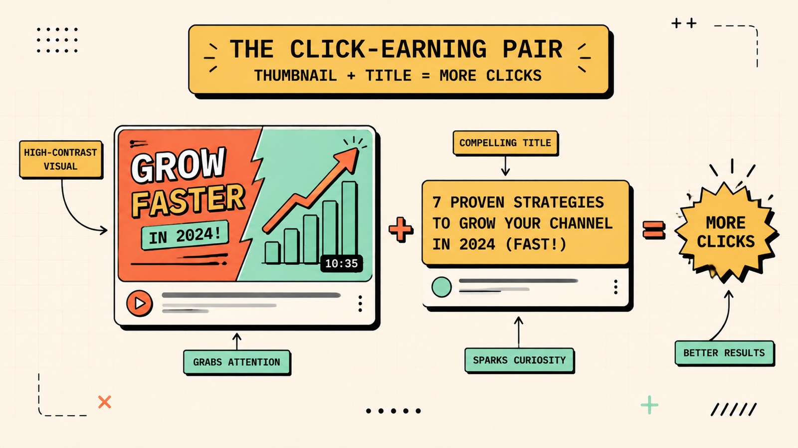 Thumbnail and title pairing for higher click-through rate