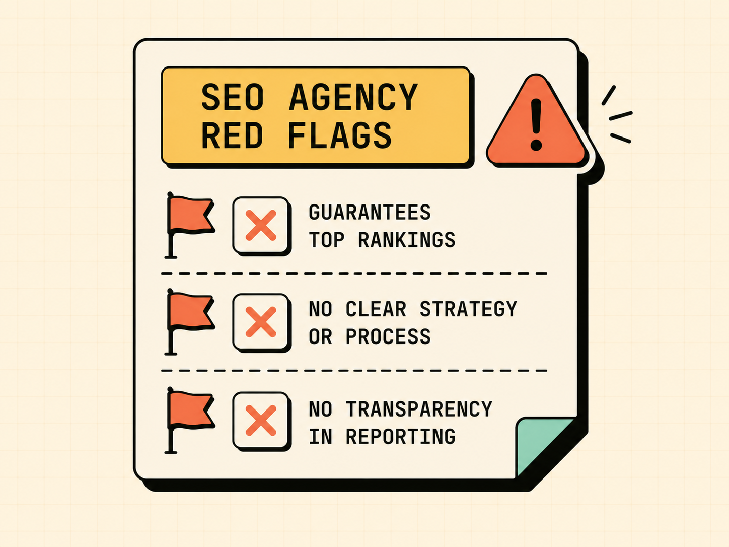 Red flags to watch for when choosing an SEO agency