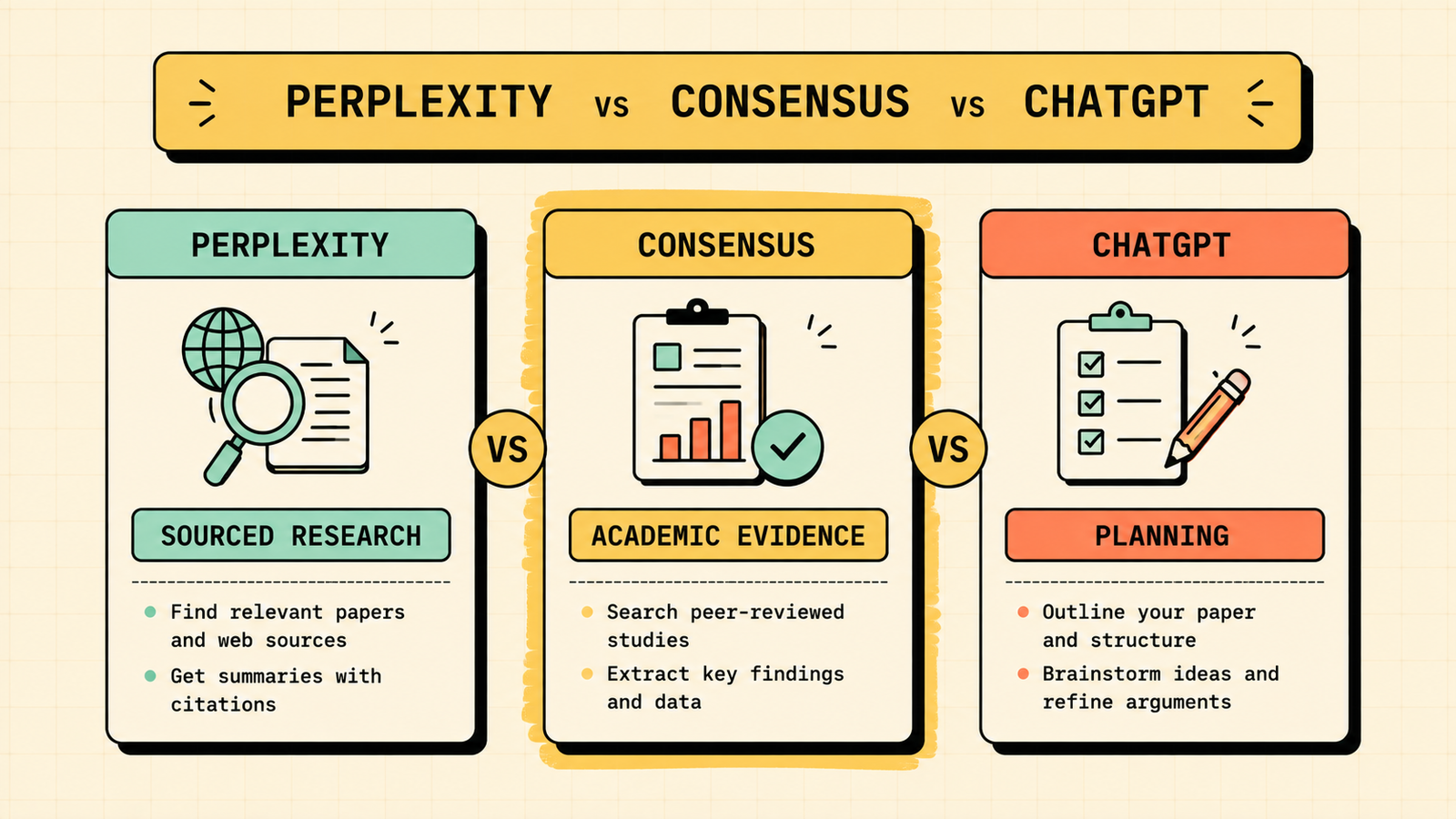 Perplexity Consensus ChatGPT comparison