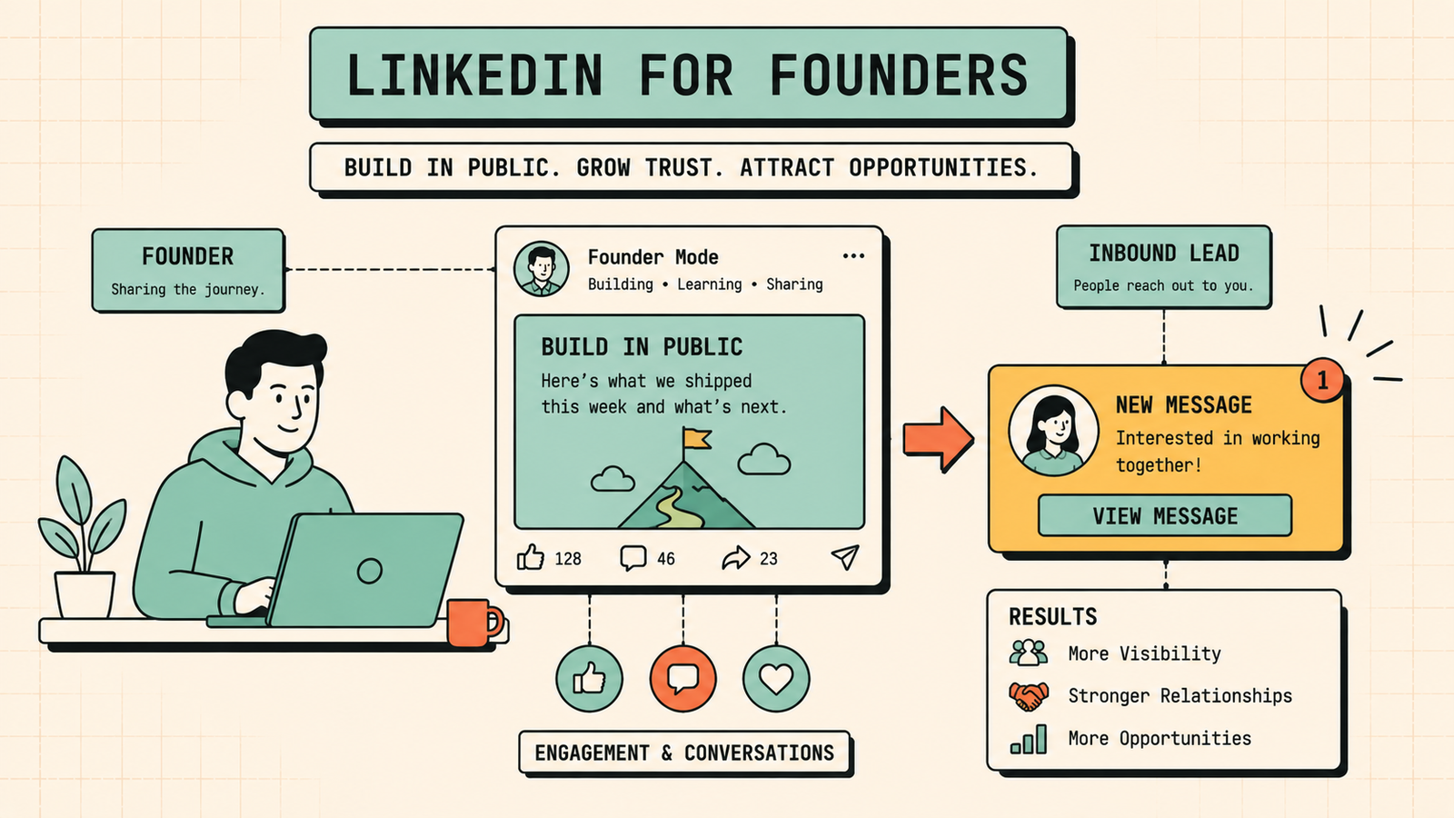 Build in public strategy for founders on LinkedIn
