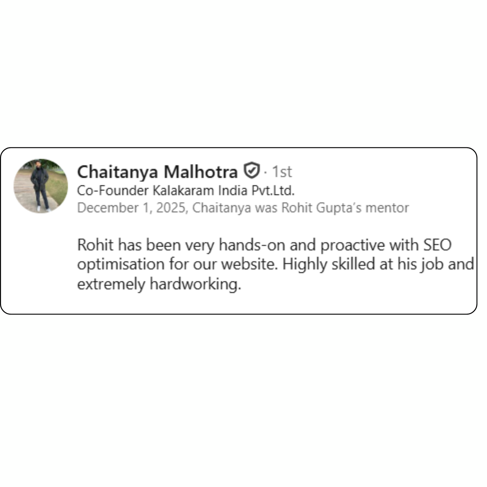 Review from Chaitanya Malhotra of Kalakaram