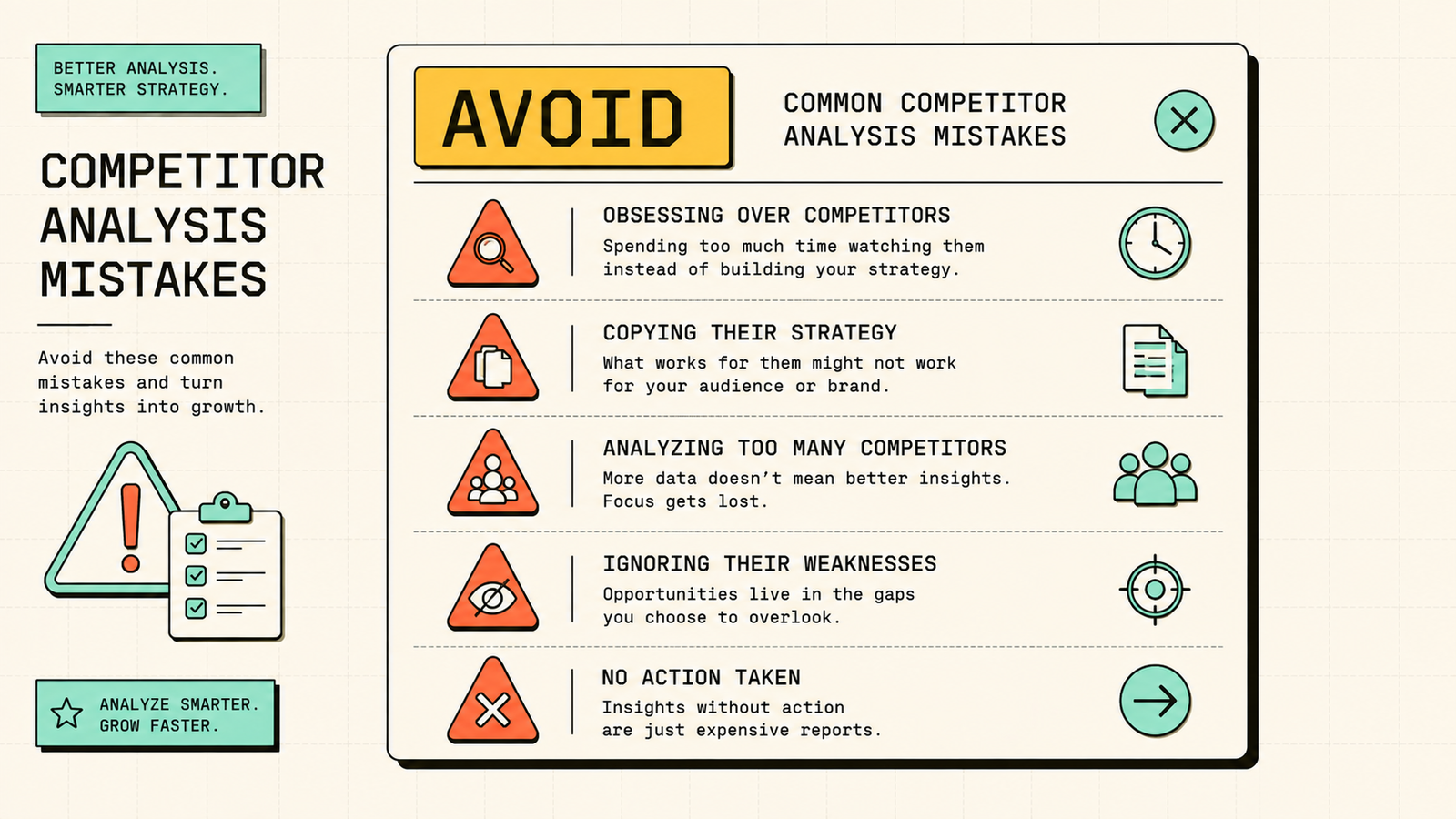 Common competitor analysis mistakes to avoid