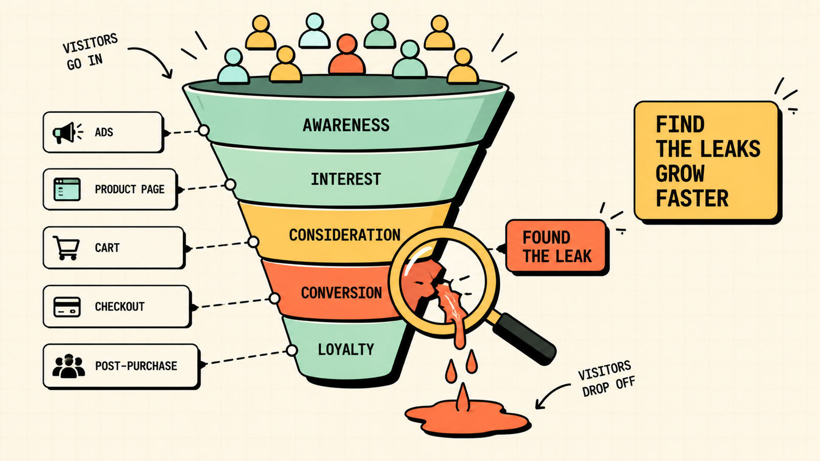 Sales funnel metrics and where to track them